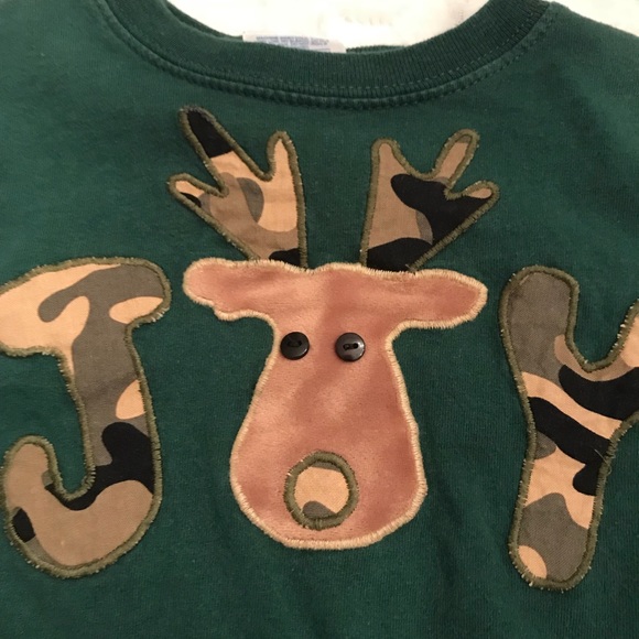 JOY camouflage embroidered deer shirt size 2-4 - Picture 2 of 7